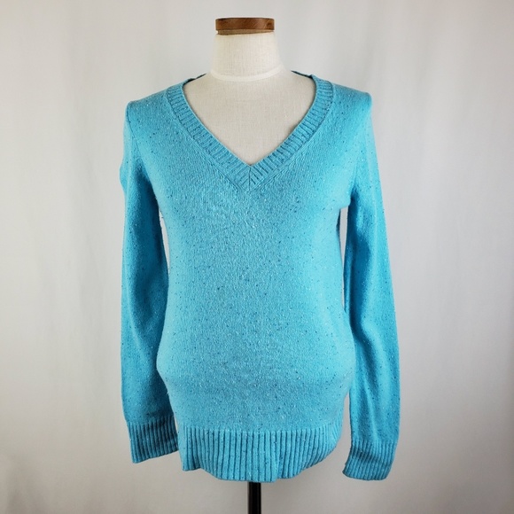 Old Navy Blue V-Neck Sweater Size Medium - Picture 2 of 6